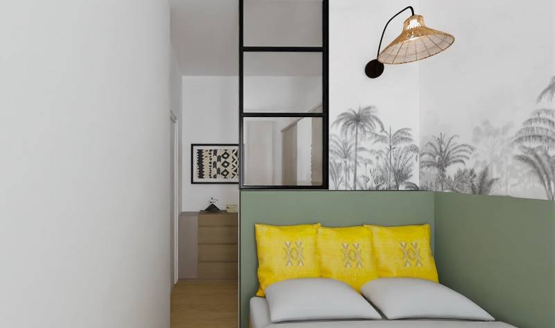 Décoration jungle dans chambre