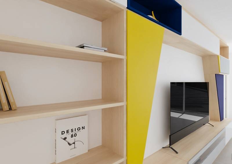 Meuble télé bibliothèque sur mesure