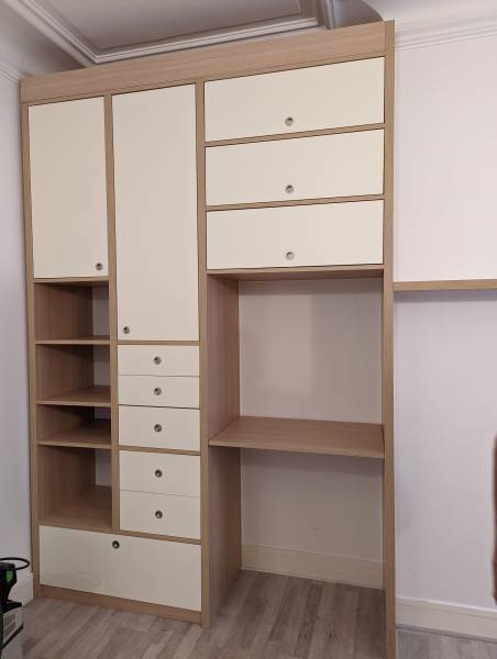 Dressing bureau sur mesure chambre enfant