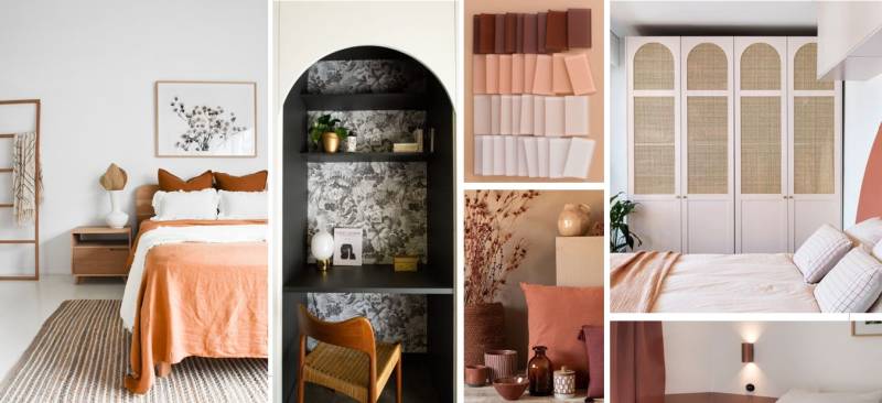 planche tendance chambre rose et noire